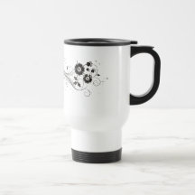 Shiny Heart, Leaves & Flowers - Original Mug