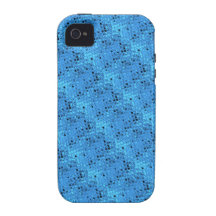 Shiny Metallic Girly Blue Diamond Sissy Sassy Faux Case-Mate iPhone 4 Case