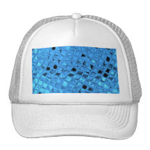 Shiny Metallic Girly Blue Diamond Sissy Sassy Hats