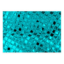 Shiny Metallic Girly Teal Diamond Sassy Sissy Business Card