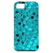 Shiny Metallic Girly Teal Diamond Sassy Sissy iPhone 5 Covers