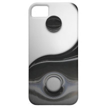 Shiny Metallic Yin and Yang Symbol iPhone 5 Cover