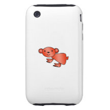 Shiny orange koala tough iPhone 3 cases