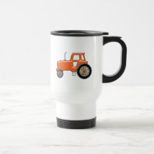 Shiny Orange Tractor Mug
