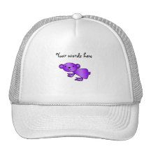 Shiny purple koala hat