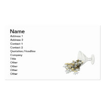 Shiny Stars Spilling Glass Business Card Templates