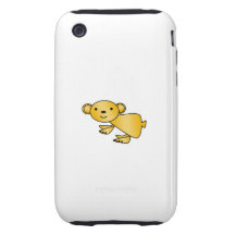 Shiny yellow koala iPhone 3 tough covers