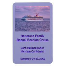 Ship in Purple Cabin Door Marker Rectangle Magnet