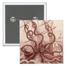 ship vs. octopus pin