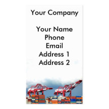 Shipping Cranes and Containers Business Cards