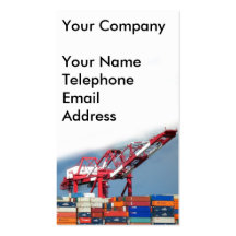 Shipping Cranes and Containers Business Cards