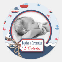 Ships Ahoy! Baptism Sticker