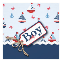 Ships Ahoy! Invitation Square