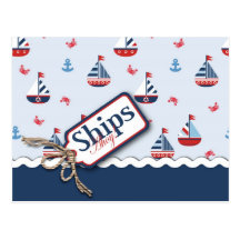 Ships Ahoy! Postcard 2