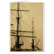 Ships mast greeting card