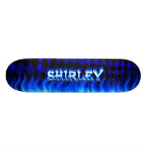 Shirley blue fire Skatersollie skateboard.