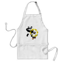 SHOCKED PANDA ~ PENGUIN JUGGLING DUCKS APRON