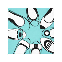 Shoe Best Friends Wrapped Canvas - blue Gallery Wrap Canvas