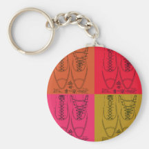 Shoe lacing key chain