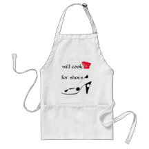 Shoe Lover Will Cook for Shoes Funny Apron