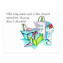 Shoe Shop Gifts Postcard