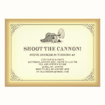 Shoot the Cannon Party Invitations invitations
