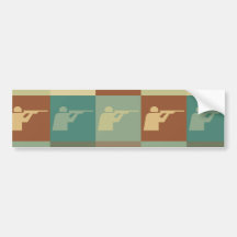 Shooting Pop Art Bumper Stickers