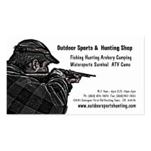 Shooting Sportsman Hunting Outdoor Supplies Shop Business Card Template
