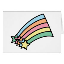 Shooting Stars Rainbow Card