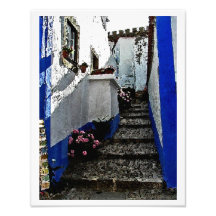 Shop and Steps in Obidos Portugal Photo Art