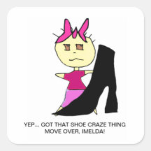 SHOPAHOLIC CARTOON STICKERS