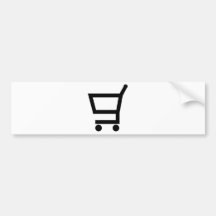 Shopping cart bumper stickers