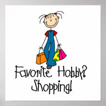 Shopping Favourite Hobby Print