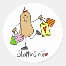 Shopping Nut T-shirts and Gifts Sticker
