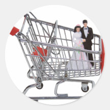 ShoppingNewlyWeds040909 Round Stickers
