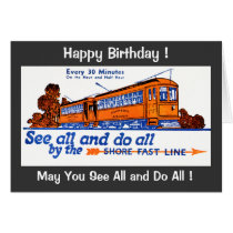 Shore Fast Line Trolley Service Birthday cards