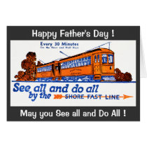Shore Fast Line Trolley Service Father's Day cards