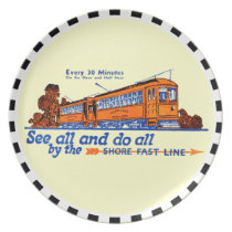 Shore Fast Line Trolley Service Party plates