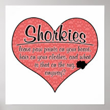 Shorkie Paw Prints Dog Humour