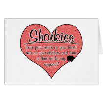 Shorkie Paw Prints Dog Humour cards