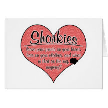 Shorkie Paw Prints Dog Humour Cards