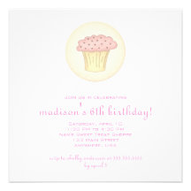 Short Cupcake Invitation