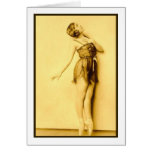 Show Girl Risque French Dancer Greeting Card