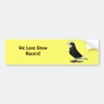 Show Racer Pied Bumper Stickers