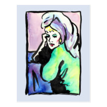 Shower Girl - Postcard