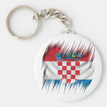Shredders Croatian Flag Keychains