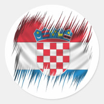 Shredders Croatian Flag Stickers