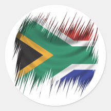 Shredders South Africa Flag Round Stickers