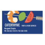 Shrimp appetizer kebab catering business cards business cards