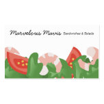shrimp salad vegetables catering food business ... business cards